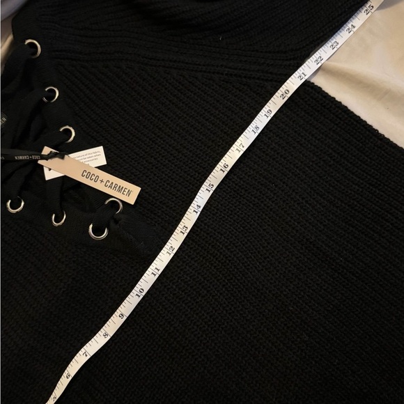 Coco + Carmen Black Knit Sweater - Picture 7 of 10